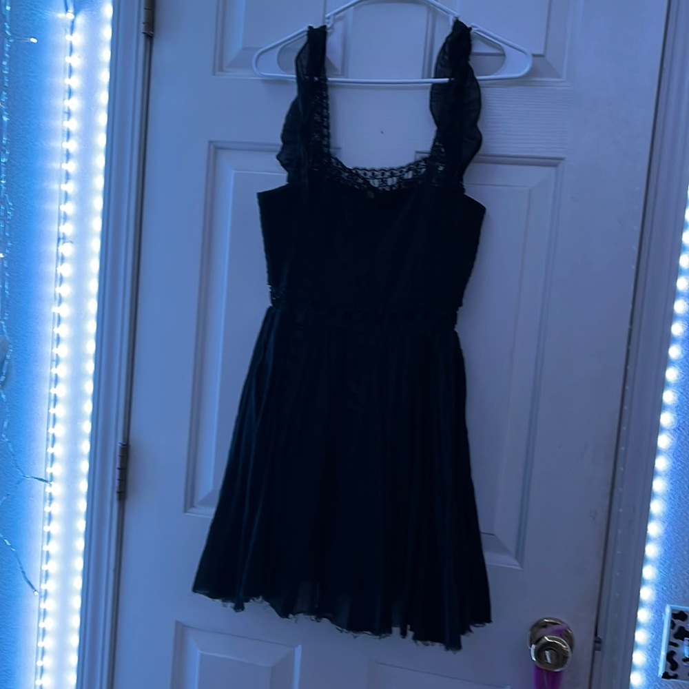 Black goth mini dress